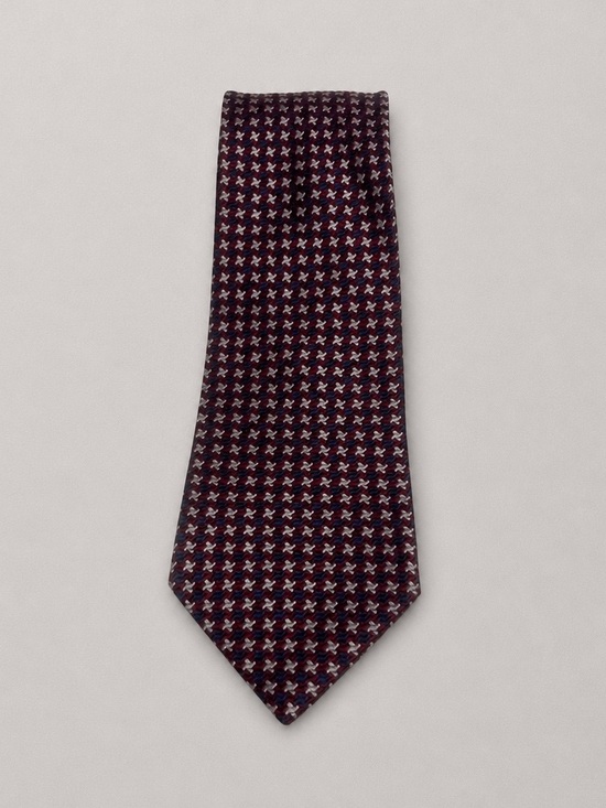 Tommy Hilfiger Other - Tommy Hilfiger Men's Burgundy Houndstooth Silk Tie